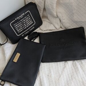 Coach Kate Spade Victoria's Secret Black Clutches Set